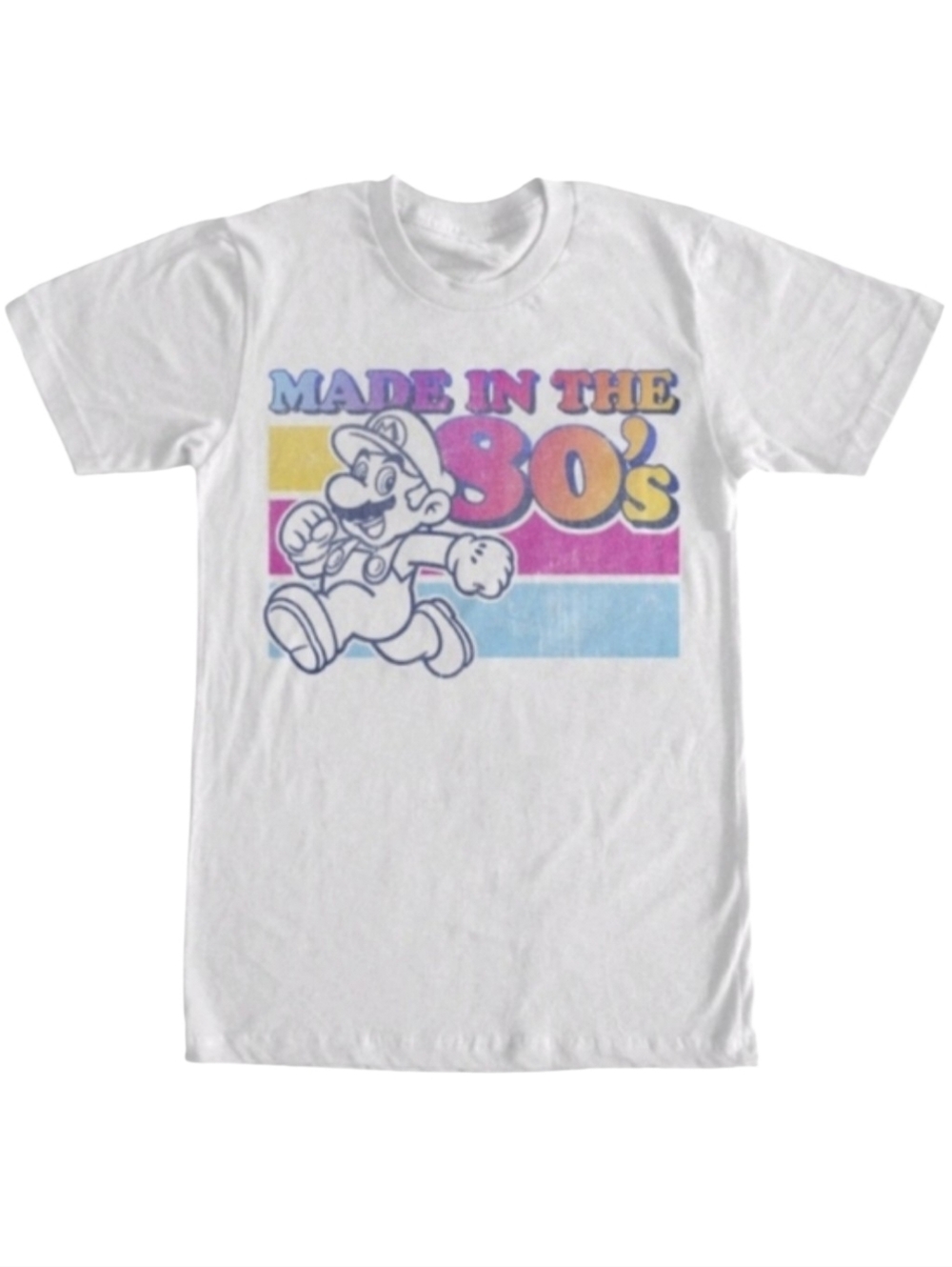 Vintage Style Nintendo Mario Made in the Eighties T-Shirt Men's Small Unisex